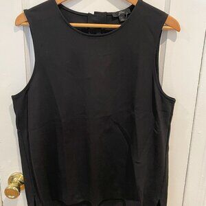 J. Crew Black Ponte Knit Shell, L